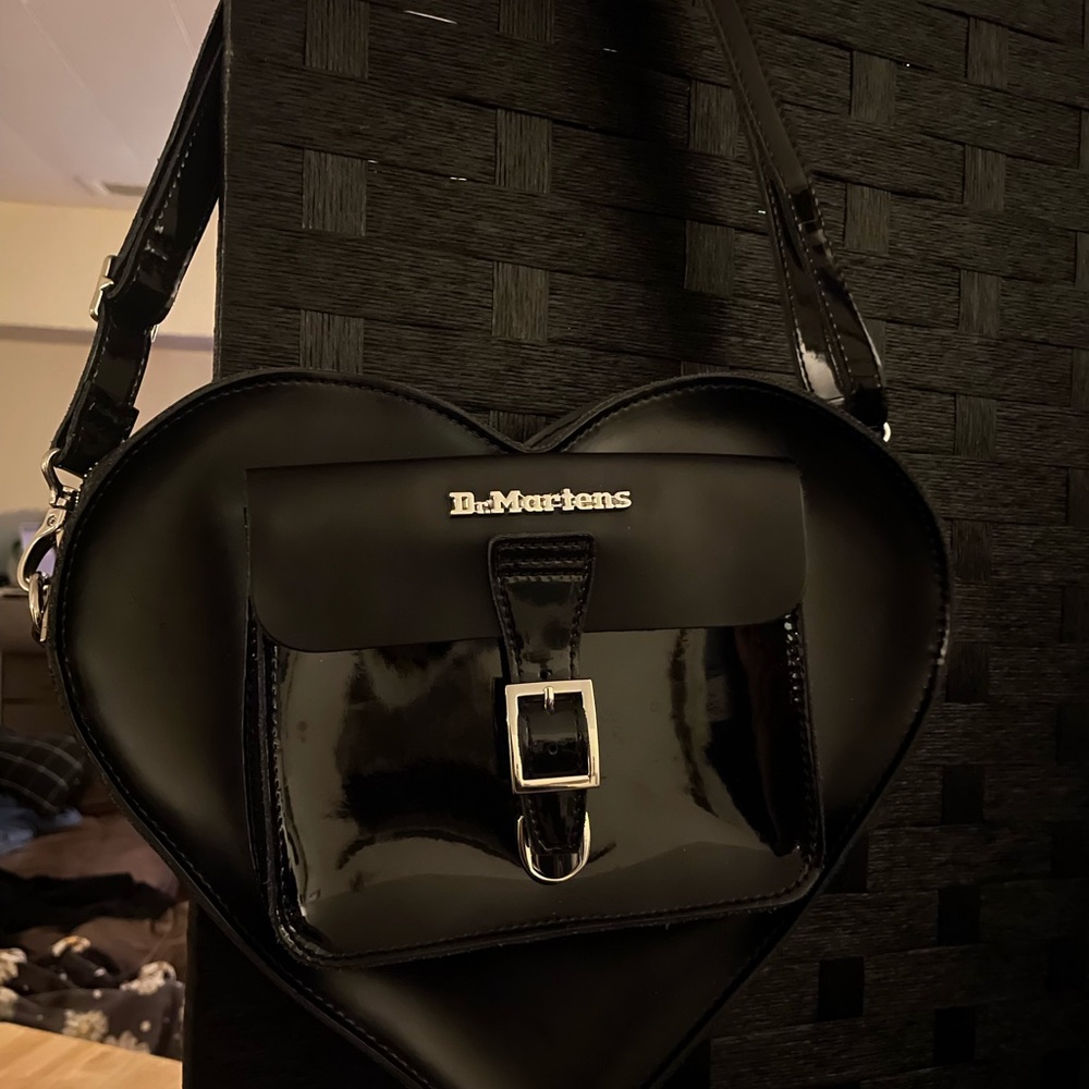 Dr. Martens Black Heart-Shaped Bag